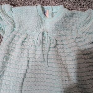 Light Blue Knit Baby Dress